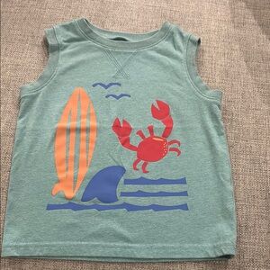 Garanimals Green and Red Tank Top with Beach Graphic